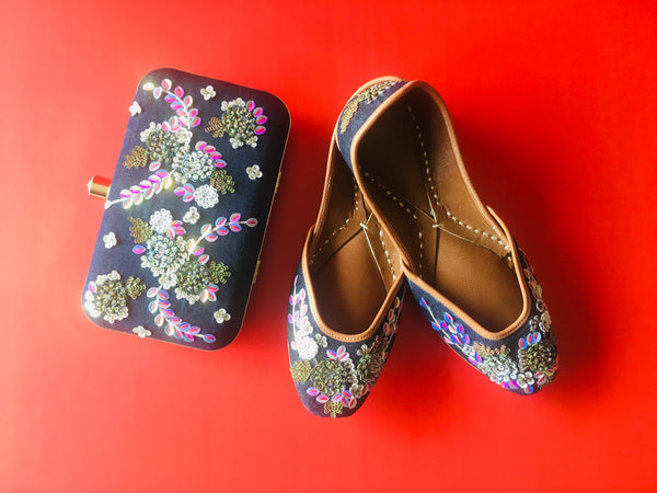 Blossom Navi Blue (Jutti-Clutch Set)