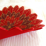 HM Red Flower Beads Table Mat (Set of 6)