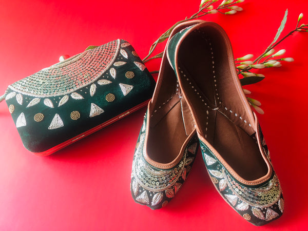 HM Velvet Green (Jutti-Clutch Set)