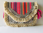 Lucy Boho Clutch, Sustainable Jute Fabric