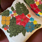 Flowers Beads Cushion Cover