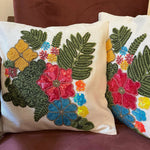 Flowers Beads Cushion Cover