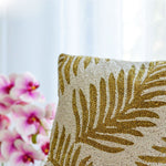 HM Gold Leaf Beads Cushion Cover