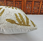 HM Gold Leaf Beads Cushion Cover