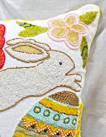 Bunny with Easter Egg Beads Cushion Cover