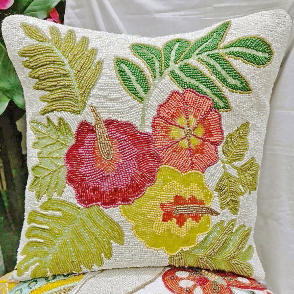HM Floral Beads Cushion Covers