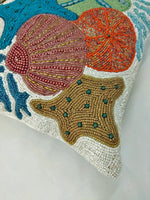 HM Multicolored Shell & Starfish Beads Cushion Cover