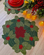 HM Green Leaf Beads Table mats (Set of 6)
