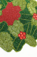 HM Green Leaf Beads Table mats (Set of 6)