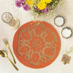 Mandala Round Beads Jute Table Mats (Set of 6)