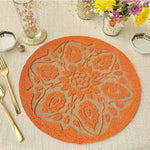Mandala Round Beads Jute Table Mats (Set of 6)
