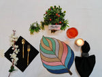 Feather Beads Table Place Mats (Set of 6)