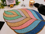 Feather Beads Table Place Mats (Set of 6)
