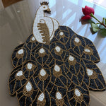 HM Peacock Beads Table Mats (Set of 6)