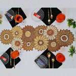 HM Majestic Sunflower Beaded Table Runner