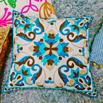 Blue Foral Throw Cushion cover (Set of 2)