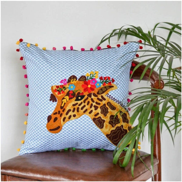 HM Giraffe Throw Cushion cover (Set of 2) - hmindistyle
