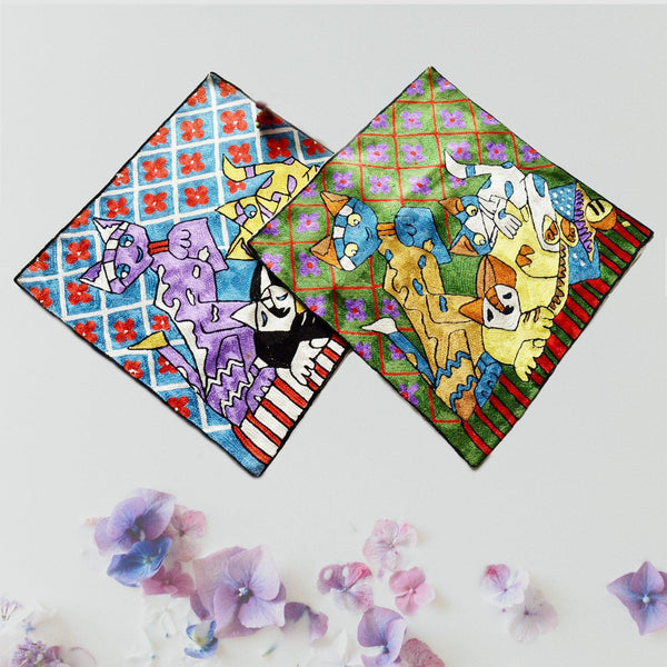 Family Of Cats with Modern Art Cushion Covers (Set of 2) - hmindistyle