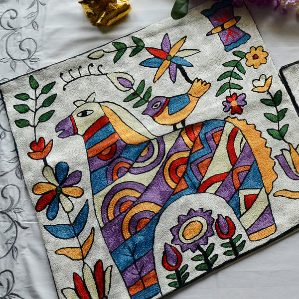 Klimt Art Pillow with Insert Horse and Floral Cushion Covers (Set of 2)