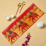 Elephant Festive - Polyester Silk Digital Printed Table Runner