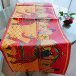 Elephant Festive - Polyester Silk Digital Printed Table Runner