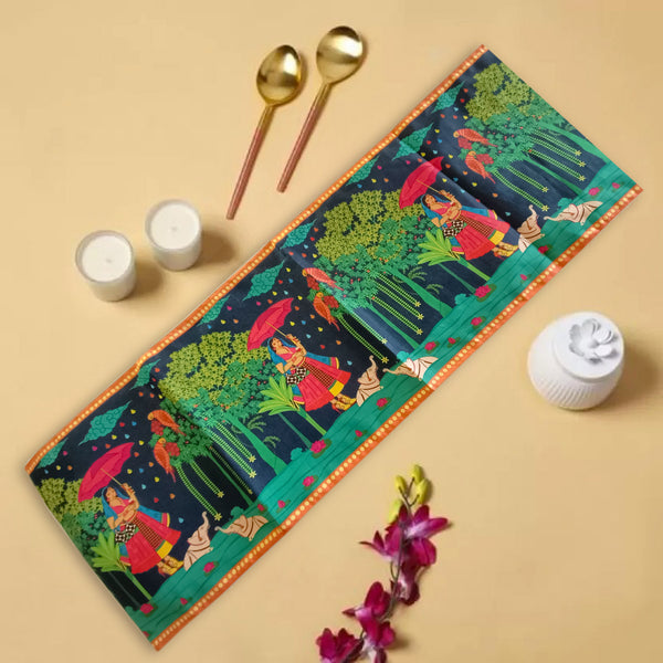 Jaipur Festive - Polyester Silk Digital Printed Table Runner