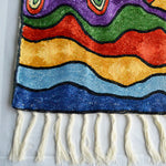 Abstract Waves with Modern Art Wall Hanging