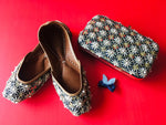 HM Zari Black (Jutti-Clutch Set)