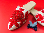 Aasma Mule with thread flower