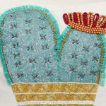 Cactus Design Beads Cushion Cover
