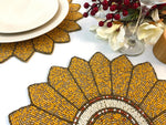 HM Sunflower Beads Table Mats (Setof 6)